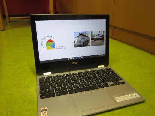 Chromebook mit Startseite