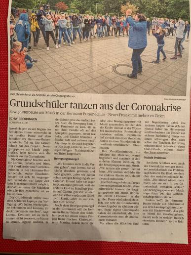 Zeitungsarktikel LKZ vom 18.10.21